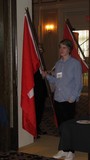 Nikos Carries Flag of Switzerland Saturday Night